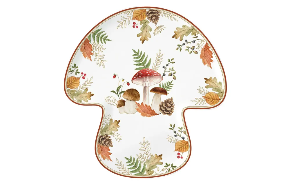Easy Life Piatto forma di fungo 29,5x28 cm della linea Autumn Breeze