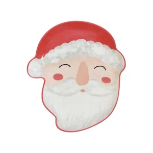Easy Life Piatto forma di viso di Babbo Natale 25x22 cm JOYFUL SANTA