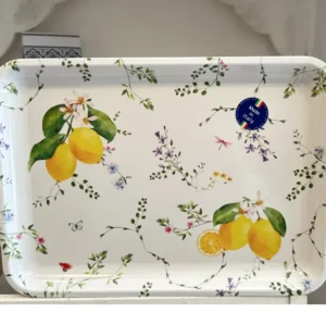 Easy Life Vassoio melamina con manici 33x22 Fleurs et Citrons