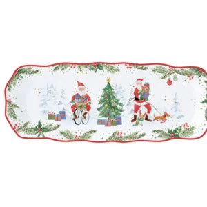 Easy Life Vassoio porcellana gift box 37x14 cm JOYFUL SANTA