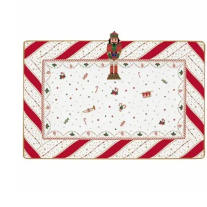 Easy Life Vassoio rettangolare porcellana della linea "Nutcracker Twist" 36x24 cm