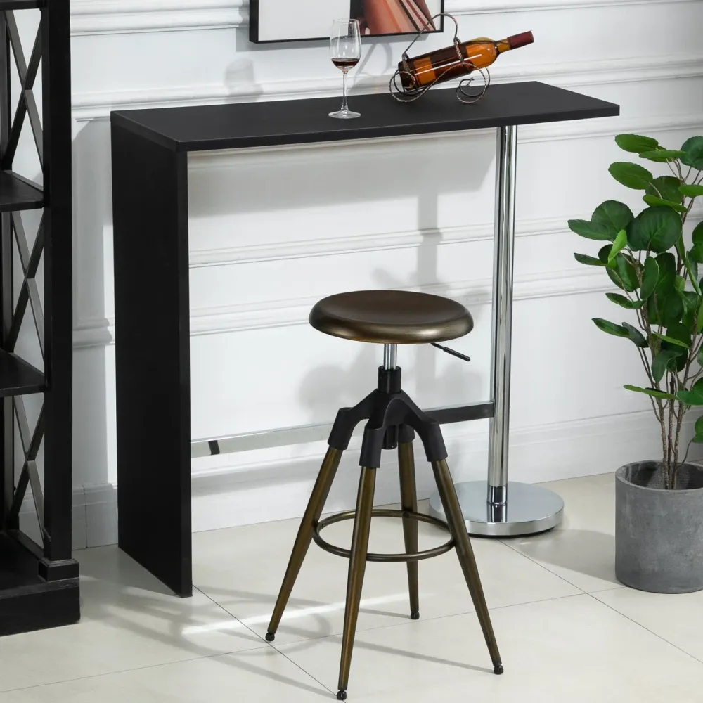EASYCOMFORT Sgabello da Bar Stile Industriale Girevole Altezza Regolabile, Bronzo