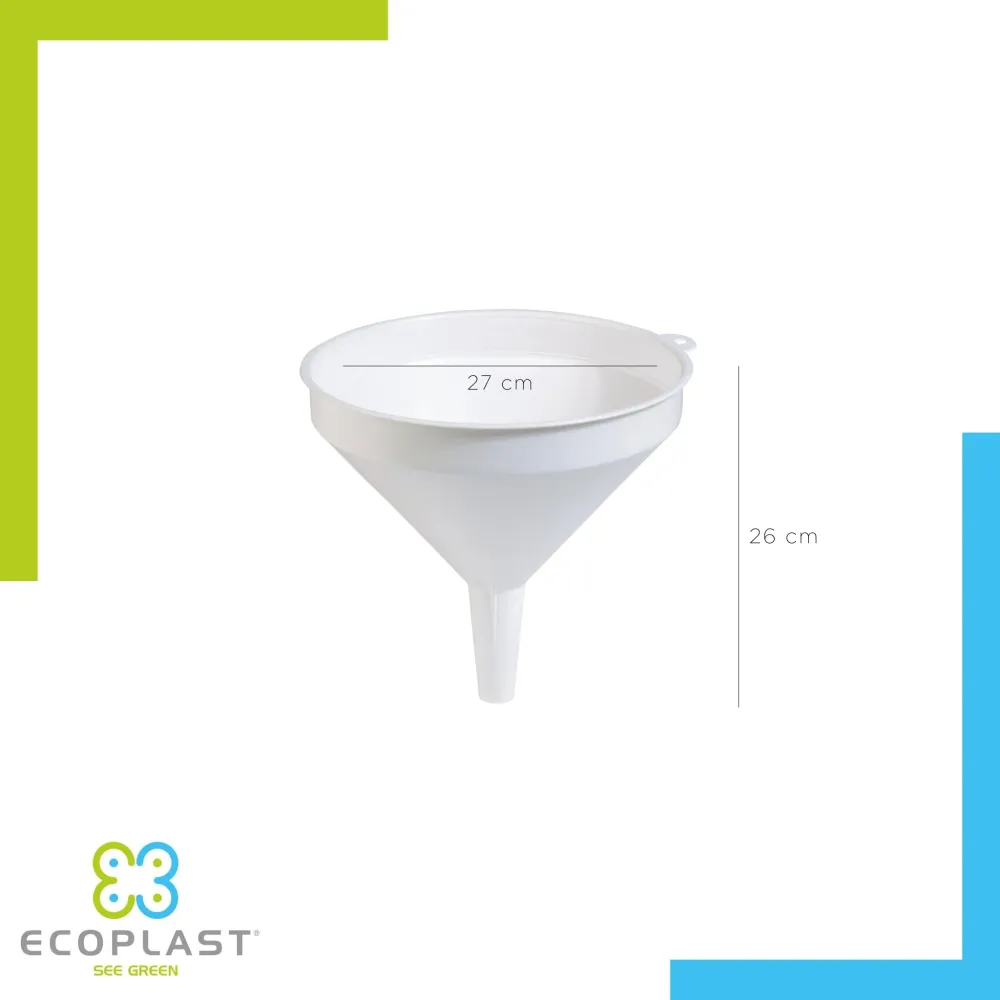 Imbuto Cucina Plastica 26cm, Bianco, Made Italy Ecoplast