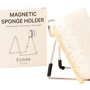 Esmée Porta-spugna magnetico acciaio inox, argento