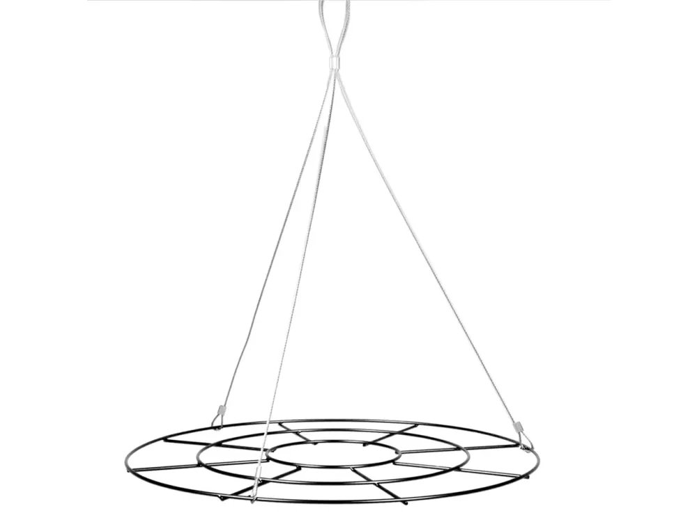 Espositore metallo da appendere d.90cm di colore di colore nero