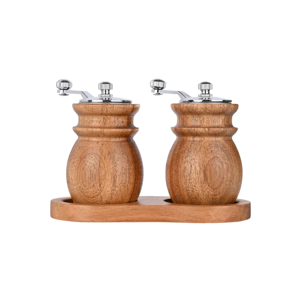 Estia Home Set macina pepe e sale legno di acacia con base 6x8.5xH10 cm