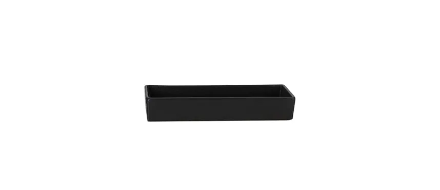 Etna Nero Coppetta Rettangolare Cm.18x6x3,2h