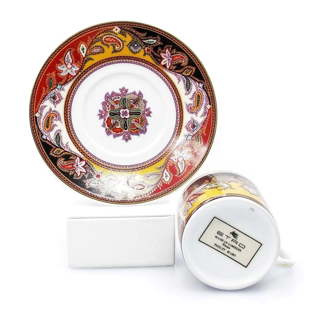 ETRO set 2 tazzine da caffè porcellana di Limoges -0315