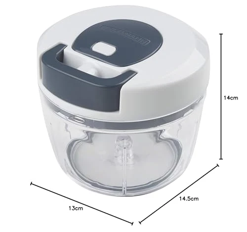 Fackelmann Tritatutto Multifunzione, Linea Easy Prepare, Ideale per tritare cipolle, Noci, Erbe aromatiche, e Altro ø14,5x...