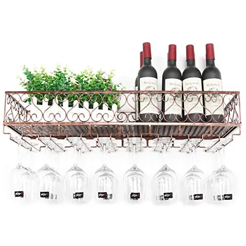 FAFZ Portavini Portabottiglie Metallo Parete, Sala da Pranzo E Cucina Portabottiglie Multifunzionale per Vino, Portabottig...