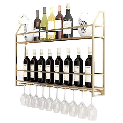 Portavini Portabottiglie Ferro Parete, Espositore Multifunzionale per Cucina da Ristorante, Porta Decorazioni, Porta Bicch...