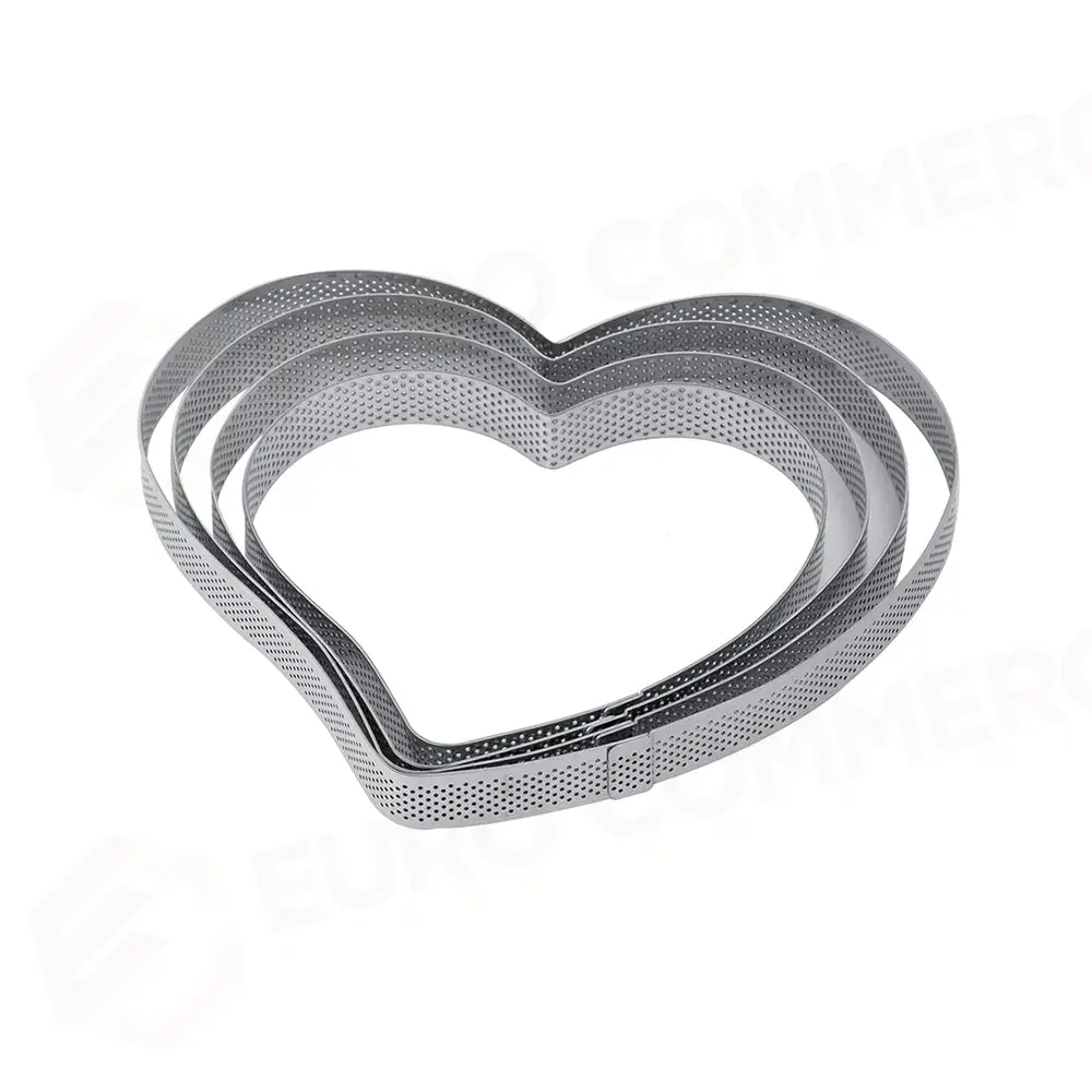 FASCIA INOX MICROFORATA FORMA DI CUORE 160 X 150 X H 20 MM - 2/4 PORZIONI - XF25 - PAVONI ITALIA
