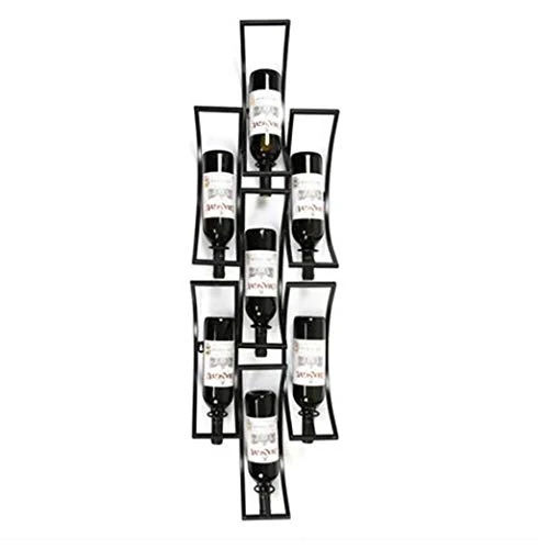 Bicchiere da Vino con Cornice Vetro Portabottiglie Decorazioni per la casa Ferro Armadio per Vino Decorazione Moderno semp...