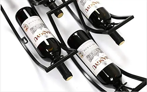 Bicchiere da Vino con Cornice Vetro Portabottiglie Decorazioni per la casa Ferro Armadio per Vino Decorazione Moderno semp...