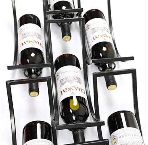 Bicchiere da Vino con Cornice Vetro Portabottiglie Decorazioni per la casa Ferro Armadio per Vino Decorazione Moderno semp...