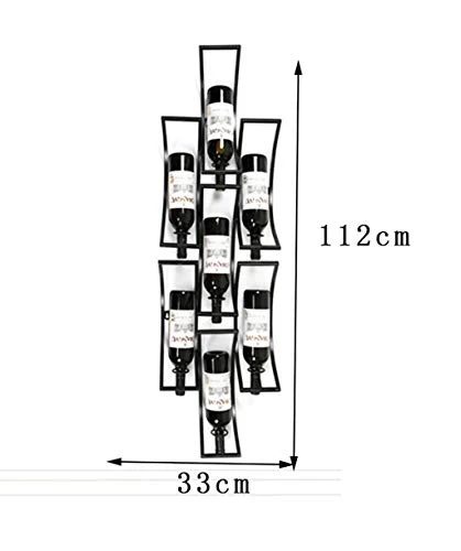 Bicchiere da Vino con Cornice Vetro Portabottiglie Decorazioni per la casa Ferro Armadio per Vino Decorazione Moderno semp...
