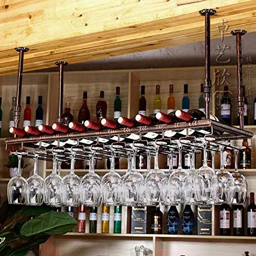 FCXBQ Porta Bicchieri da Vino Porta calici , Ripiano Regolabile Altezza Decorazione , Porta Bicchiere da Vino, Decorazione...