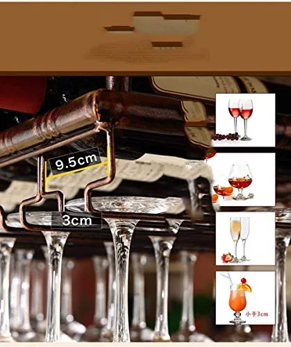 FCXBQ Porta Bicchieri da Vino Porta calici , Ripiano Regolabile Altezza Decorazione , Porta Bicchiere da Vino, Decorazione...
