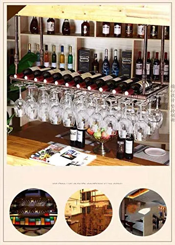 FCXBQ Porta Bicchieri da Vino Porta calici , Ripiano Regolabile Altezza Decorazione , Porta Bicchiere da Vino, Decorazione...
