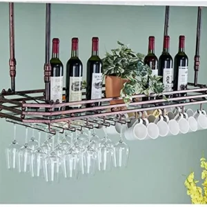 FCXBQ Portabottiglie per Uso Domestico, Decorazione Creativa Europea, Appendiabiti per Bicchieri da Vino, portabottiglie p...