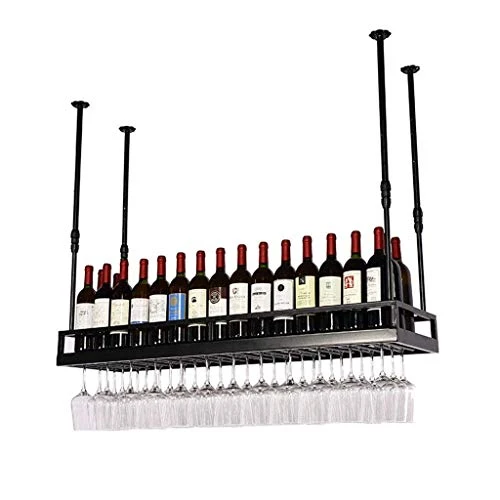 FCXBQ Portabottiglie, Portabottiglie da Vino Porta-calici rovesciato Portabottiglie Portabottiglie Appeso Portabottiglie C...