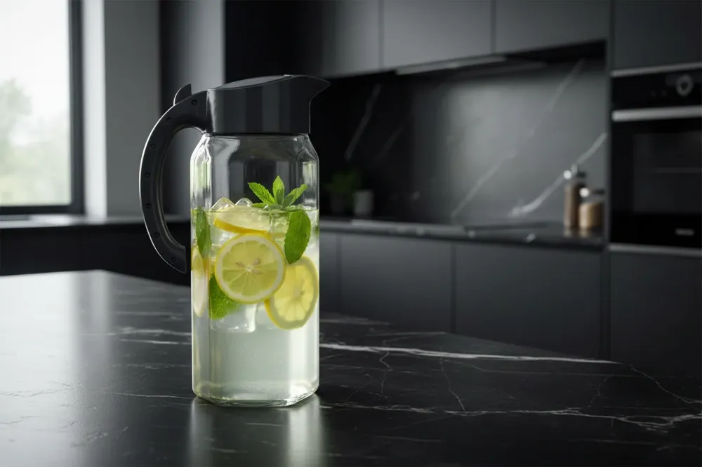 Caraffa Vetro 1,5L con Coperchio - 3 Colori Eleganti FercasaShop®