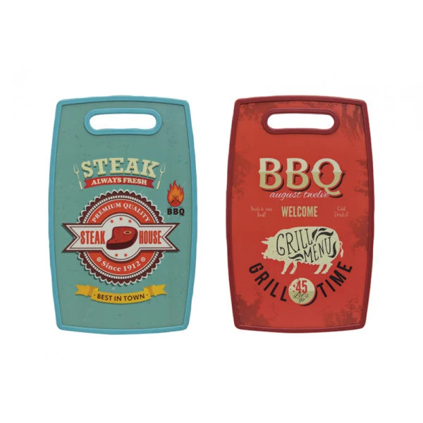 Set 3 Taglieri Vintage BBQ Steak 30x20cm Decorativi Retrò FercasaShop®