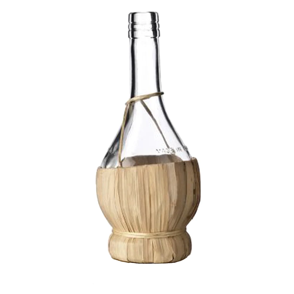 Fiasco Di Vetro Rivestito Paglia 100 Ml - Con Tappo- 72 Pezzi