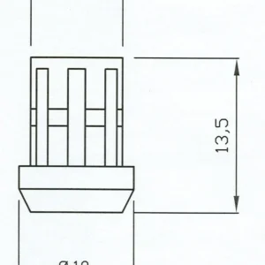 FITTINGS FOSTER GOMMINO ANTIGRAFFIO PER GRIGLIA CUCINA GAS 4 PZ P0003
