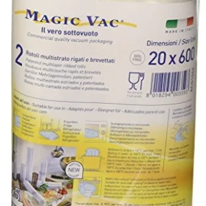 Flaem Nuova ACO1066 Magic Vac, Rotoli per Alimenti, 2 pezzi da 20x600 cm,...