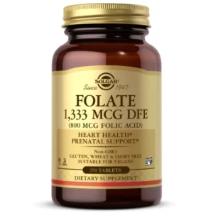 Folato 1333 mcg DFE (800 mcg di acido folico) (250 compresse).