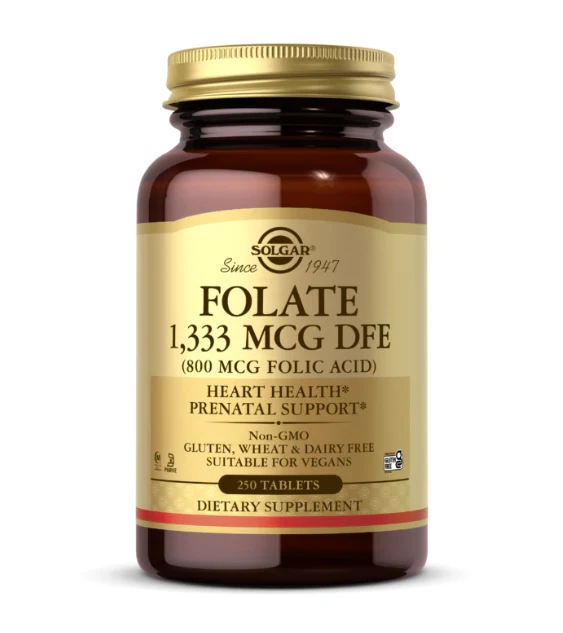 Folato 1333 mcg DFE (800 mcg di acido folico) (250 compresse).