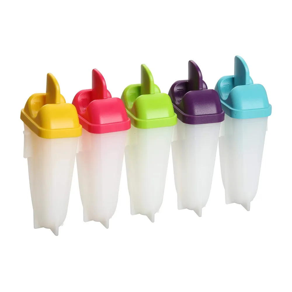 Forma ghiaccioli grandi plastica, vari colori 5pz
