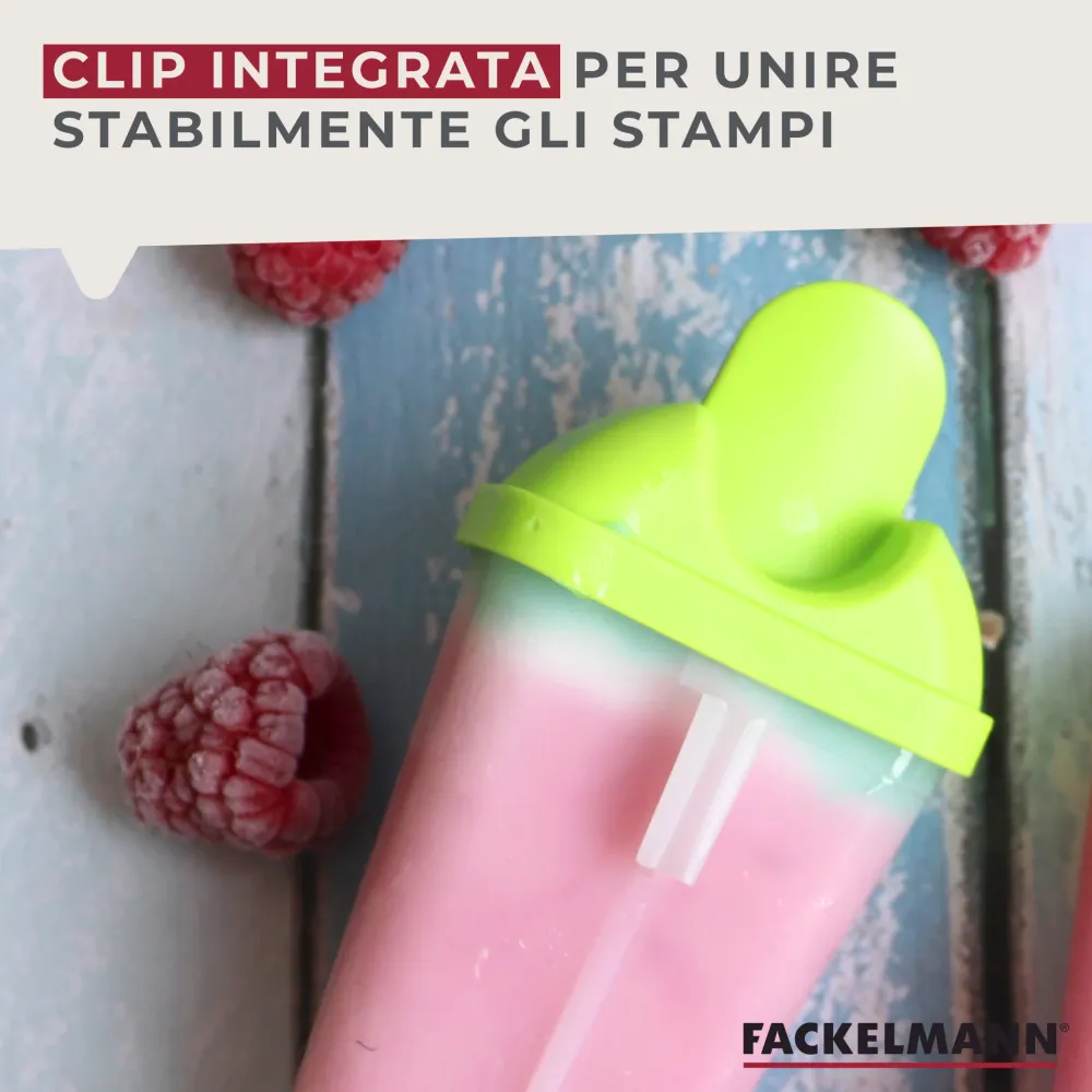 Forma ghiaccioli grandi plastica, vari colori 5pz