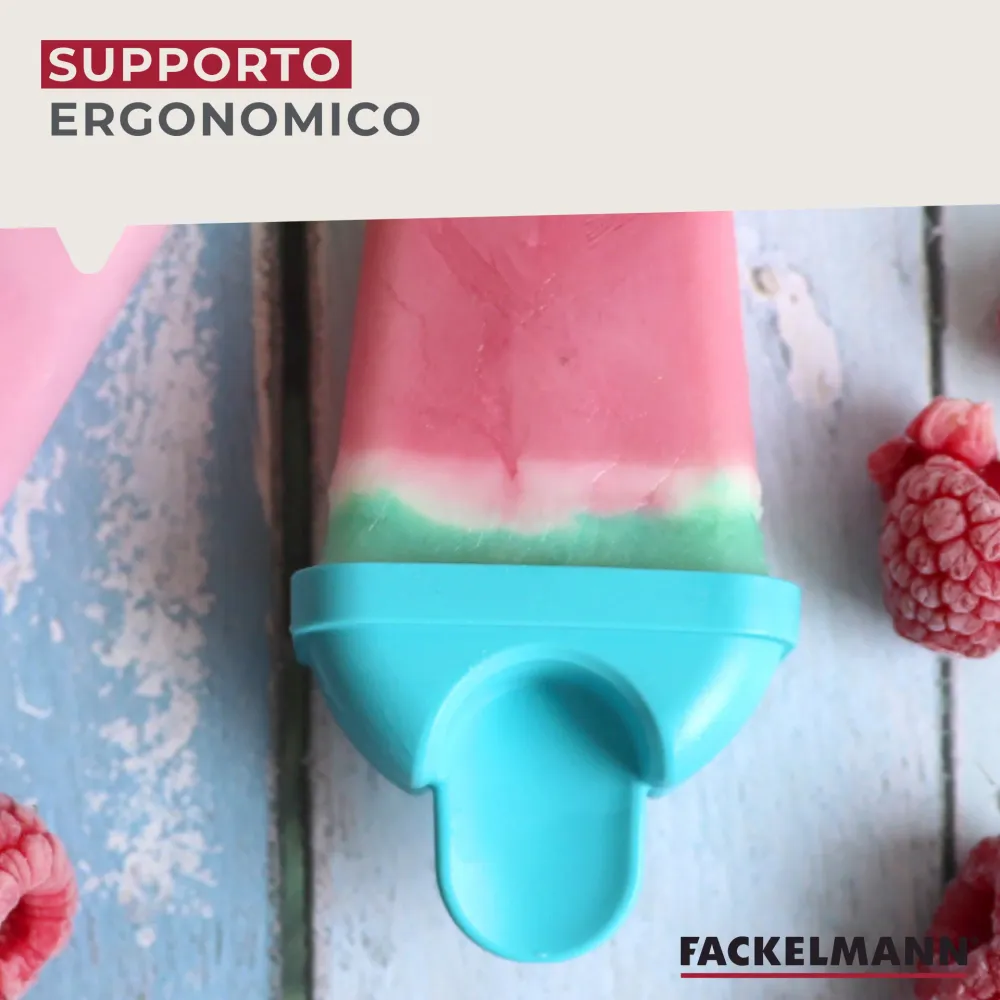 Forma ghiaccioli grandi plastica, vari colori 5pz