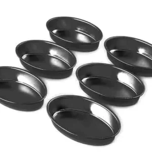 Forma ovale c/bordo 6 pezzi 10x6xh2.3cm 40271