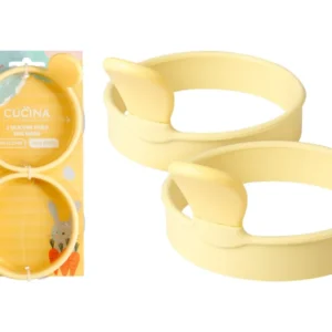 Formine per cottura uova tondi silicone confezione da 2 pezzi