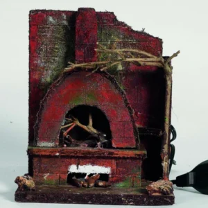 FORNO LEGNA C/FUOCO FUNZIONANTE CM.17X14X10 SC.APERTA