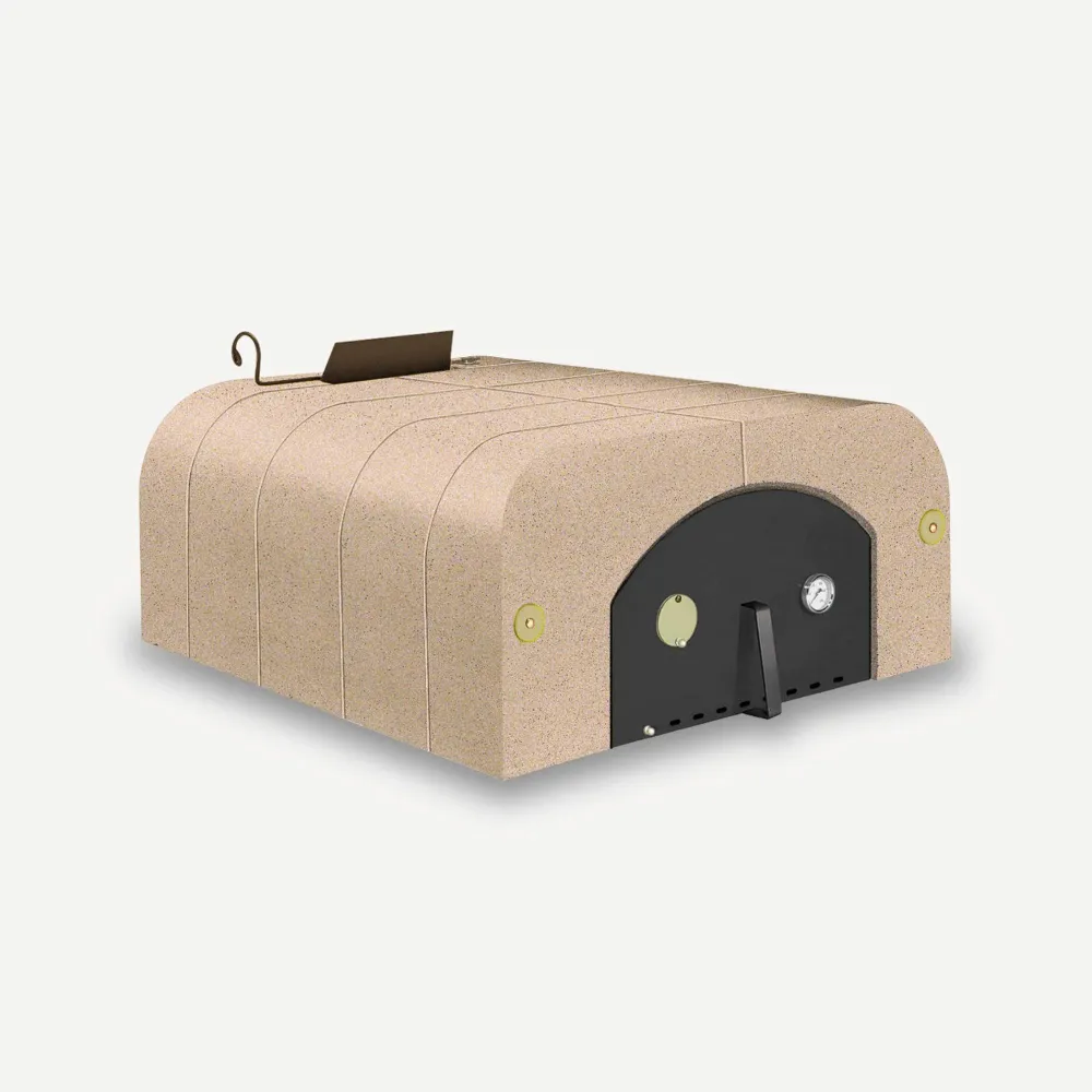Forno legna componibile EASY LARGE refrattario - PALAZZETTI doppia parete, 6 pizze, con uscita fumi posteriore e portina a...