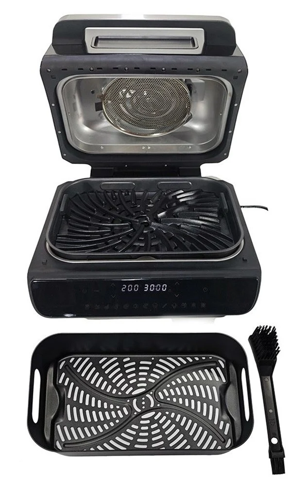 Friggitrice Ad Aria Multifunzione Con Grill 3.8lt 1800w Cestello 4.5lt Con Luce Oblò
