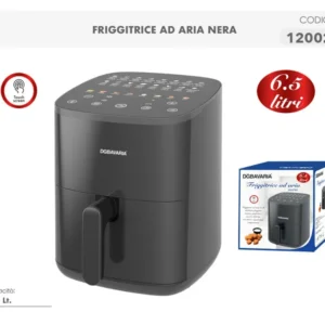 Friggitrice ad aria 6,5 lt plastica nera - Casalinghi Del Giudice