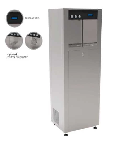 Frigogasatore euros 150 mono con 1 rubinetto 3 erogazioni con contalitri analogico, riduttore di pressione acqua e uvc spi...