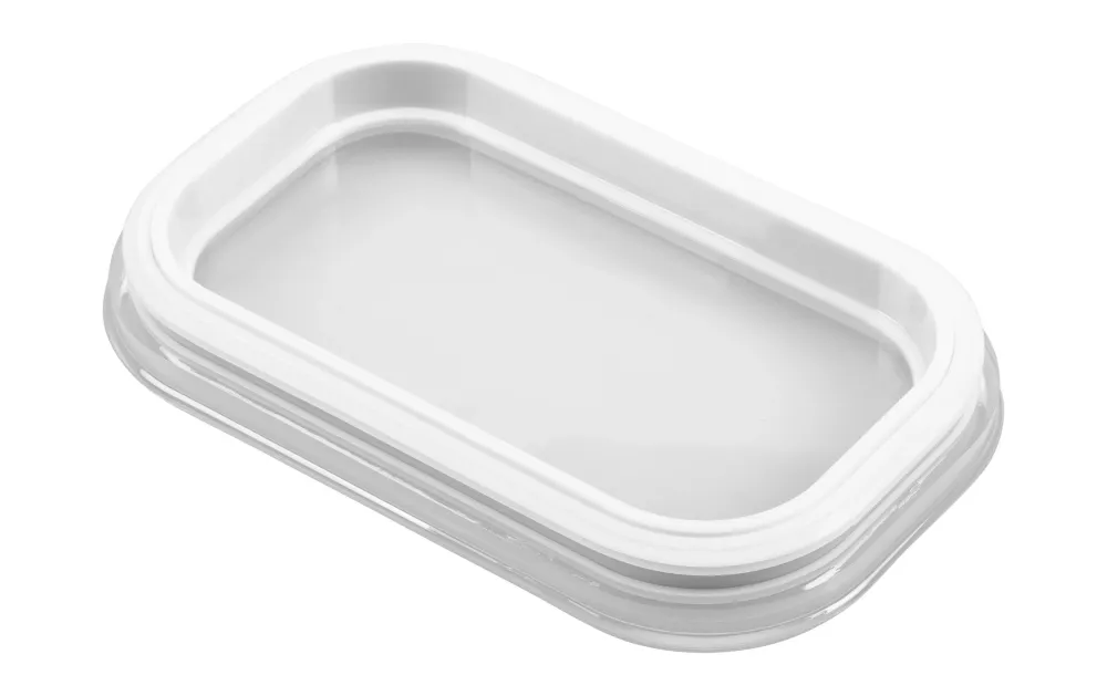 Furber. Furber – Set da 7 contenitori per alimenti 2 l, 1,5 l, 1 l, 470 ml, plastica/silicone, trasparente/bianco