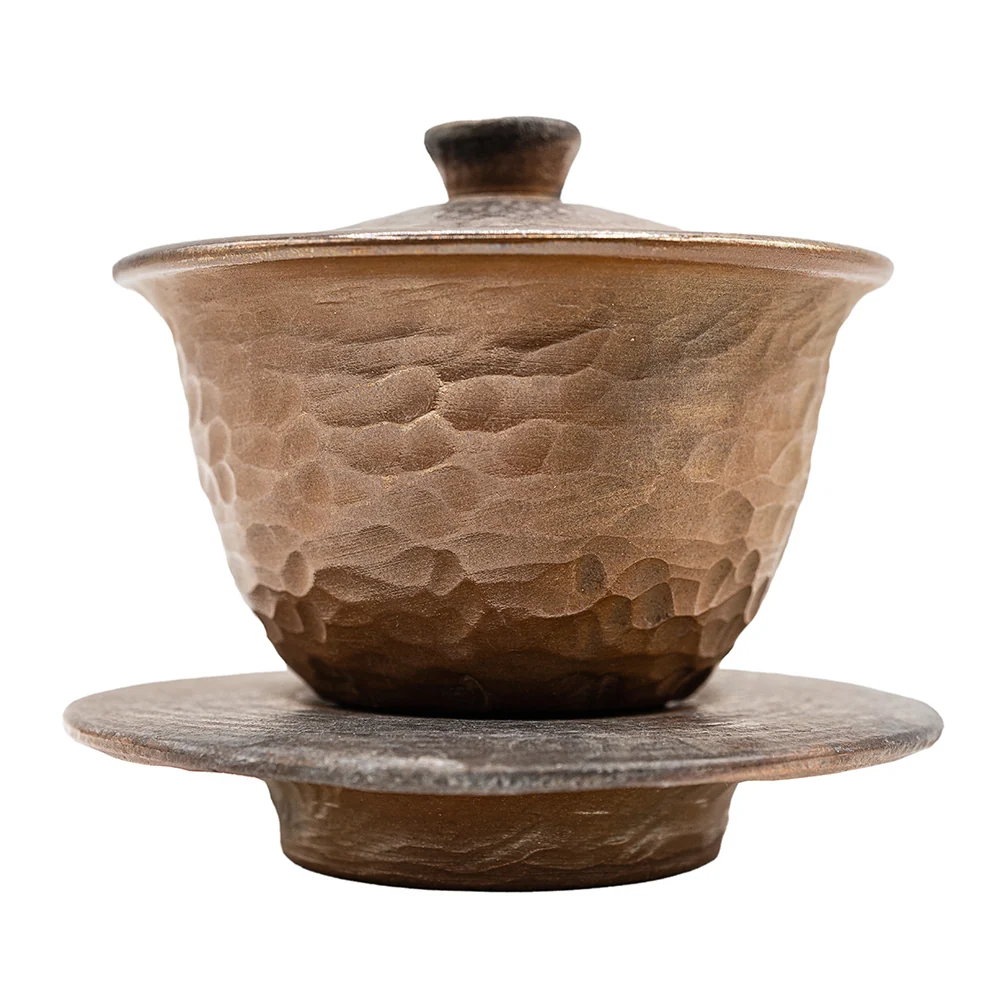 Gaiwan Marrone Martellato con Piattino # 95828