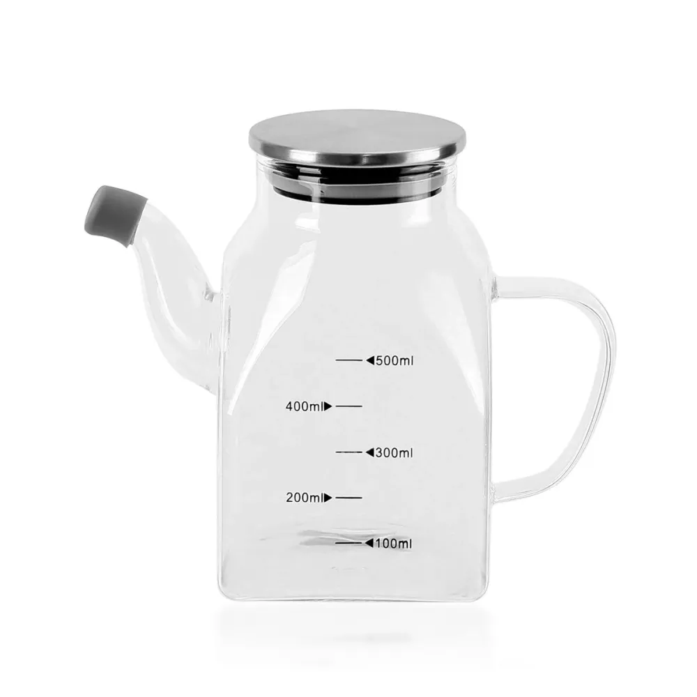Galheteiro La Mediterránea Transparente Prateado Metal Vidro de Borosilicato 0,5 L (12 Unidades)