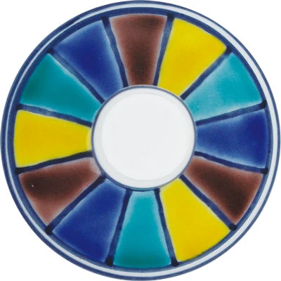 Glasst giapponese di kutani vetro / motivo colorato 1 / diagonale