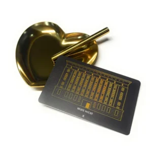 GOLD Herz Set „Berghain“ – Tubo di riempimento, Carta di taglio & Base metallo