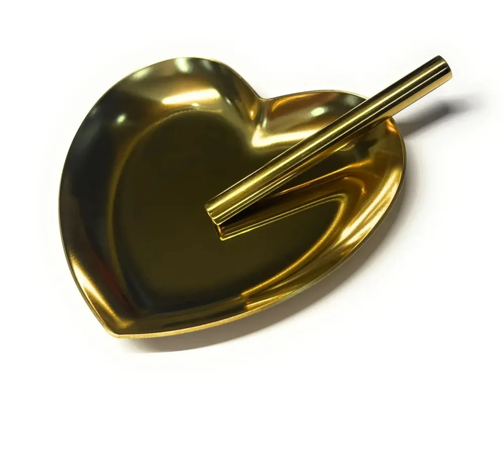 GOLD Herz Set „Berghain“ – Tubo di riempimento, Carta di taglio & Base metallo