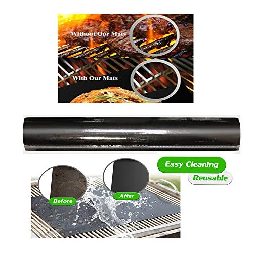 GQC Tappetini da Barbecue Set di 6 Mat Cottura BBQ Teflon Approvati da...