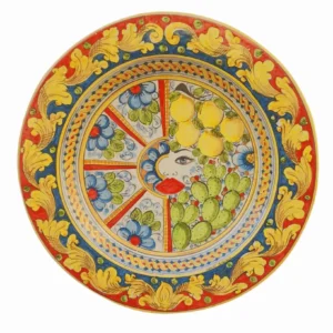 Grande piatto falda ceramica di Caltagirone